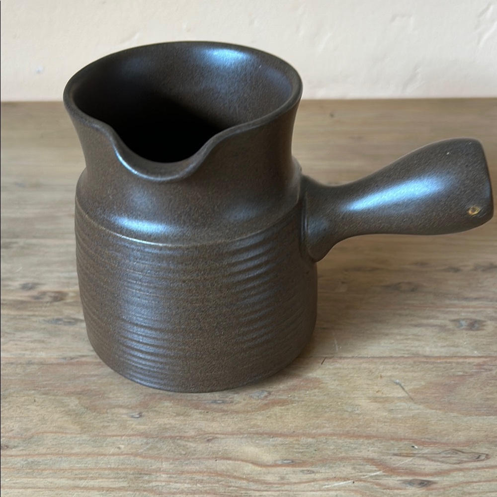 Vintage Langley Denby Sherwood Brown Stoneware Creamer Made in England MCM